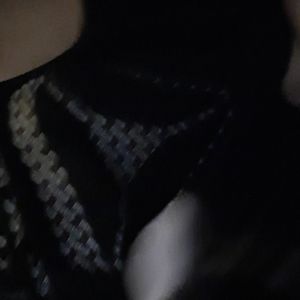 Black white and red tshirt